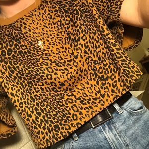 Nasty Gal Cheetah Print Crop Top